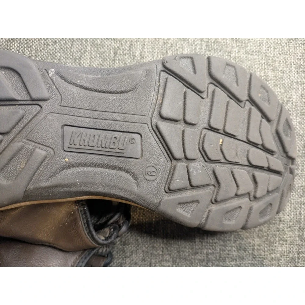 Khombu Men's Brown Leather Strap Windsor Lightweight Sandals Shoes Size 9